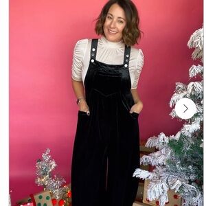 BiBi Black Velvet Jumpsuit